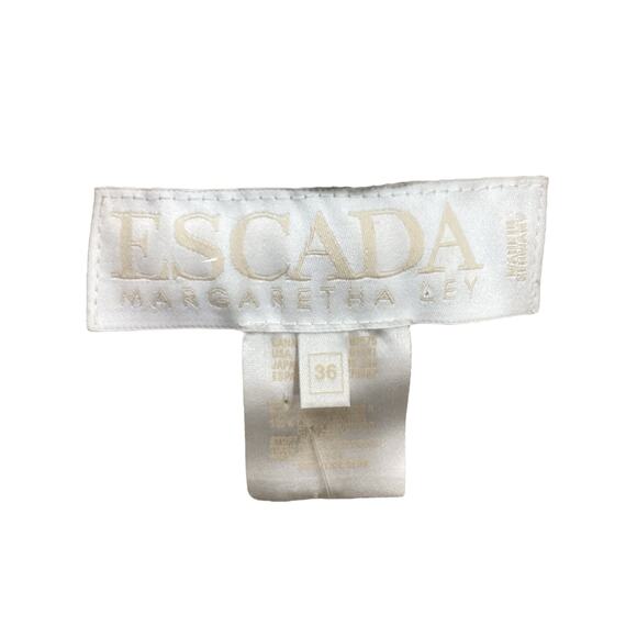 VTG Escada Jacket Women’s SZ4 Genuine Embossed Soft Leather Gold Clasp Closures - Picture 6 of 6